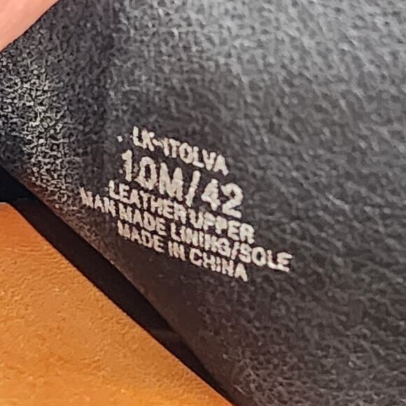 Lucky Brand Itolva Wedge Sandals Espadrille Leather Size 10 M Black - Picture 11 of 14